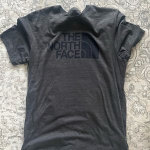 North Face Logo Tee Shirt Grey XL